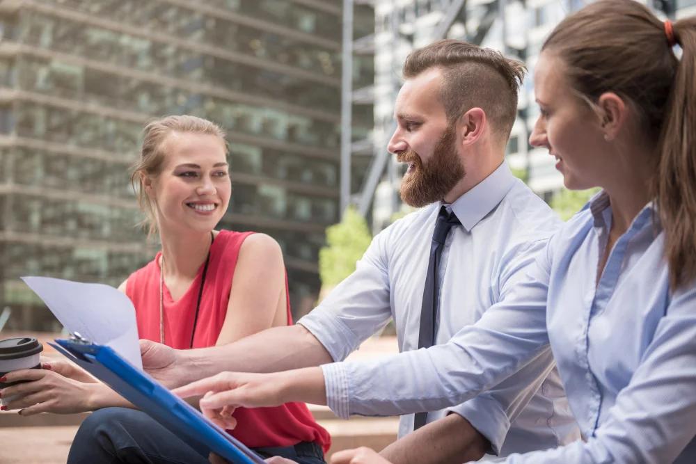 recruiter checking documents